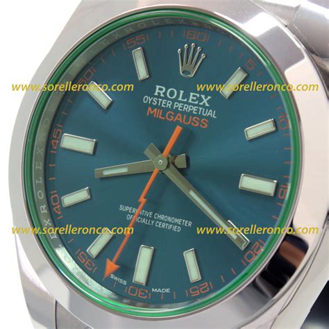 rolex milgauss vetro verde quadrante blu|Rolex Milgauss .